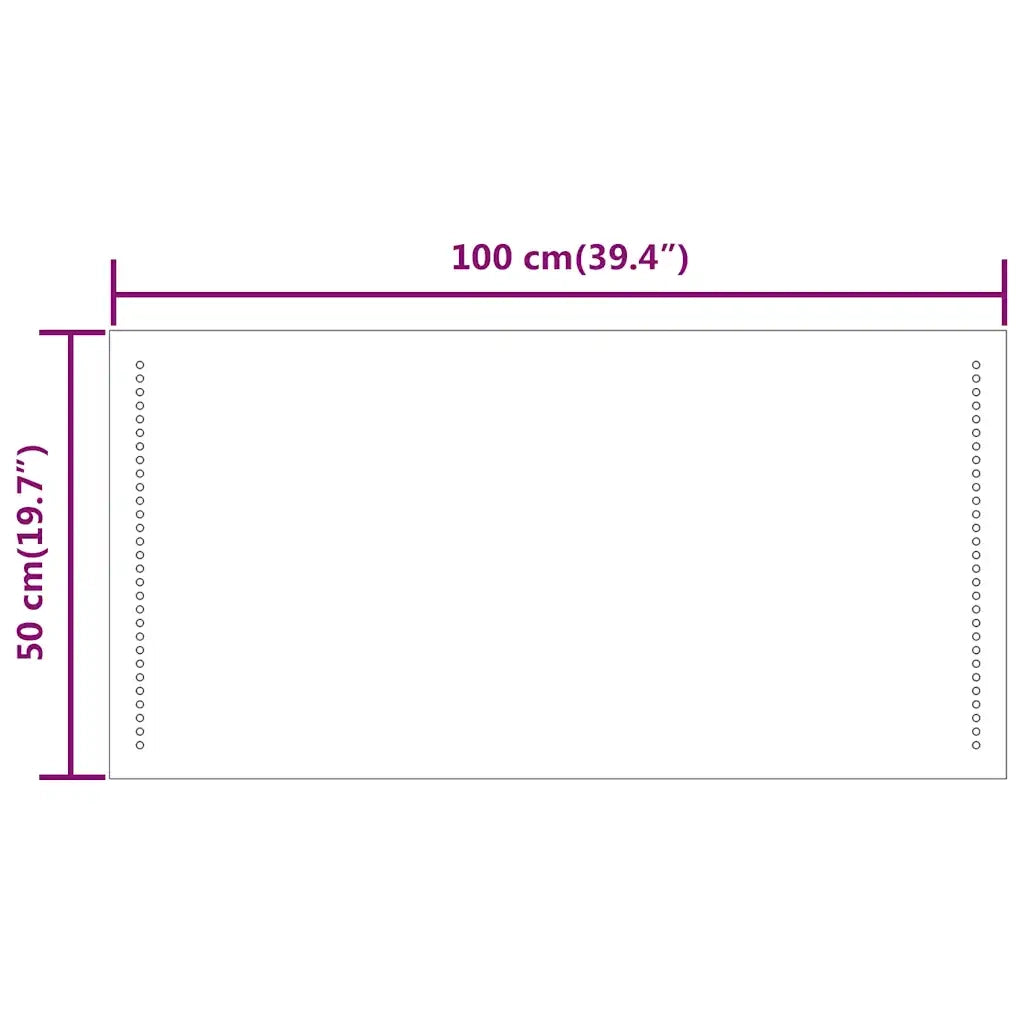 Specchio da Bagno con Luci LED 100x50 cm cod mxl 67598