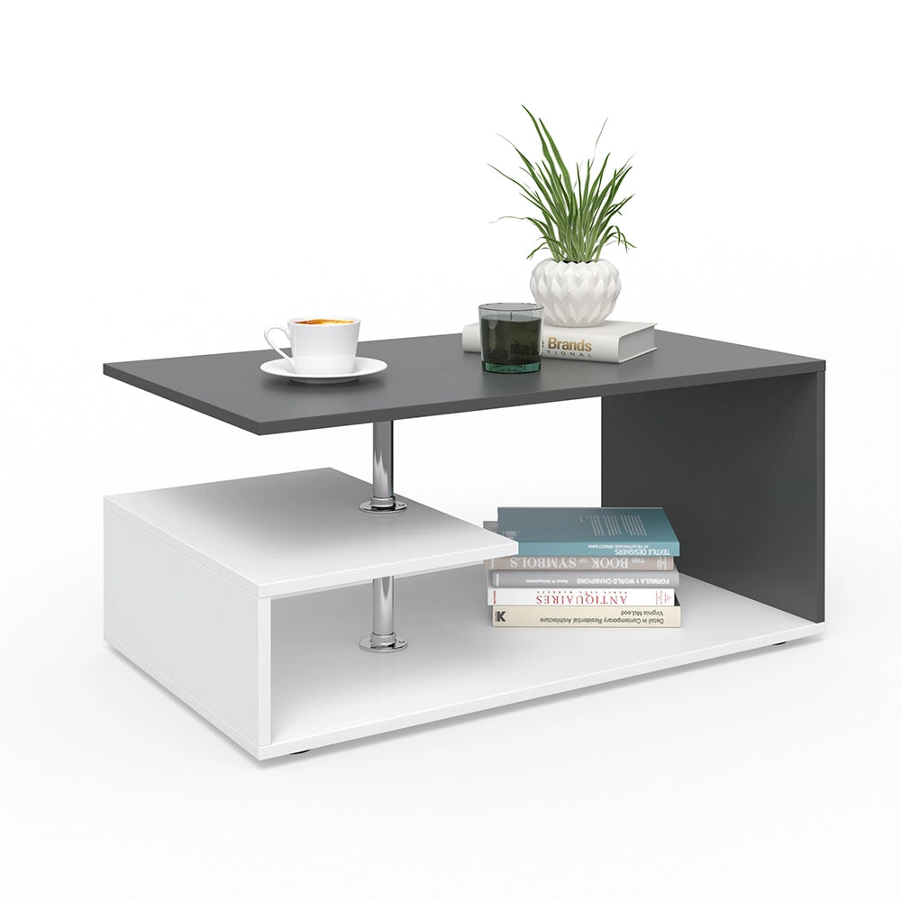 Vicco Tavolino da salotto Bianco/antracite 91 x 52,6 cm