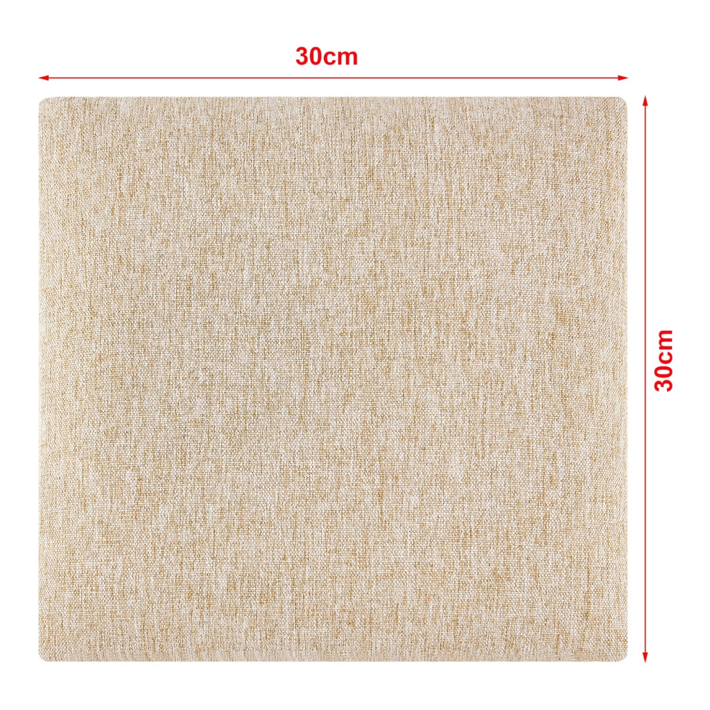 Set di 4 cuscini da parete in tessuto 30 x 30 cm beige 03_0010640