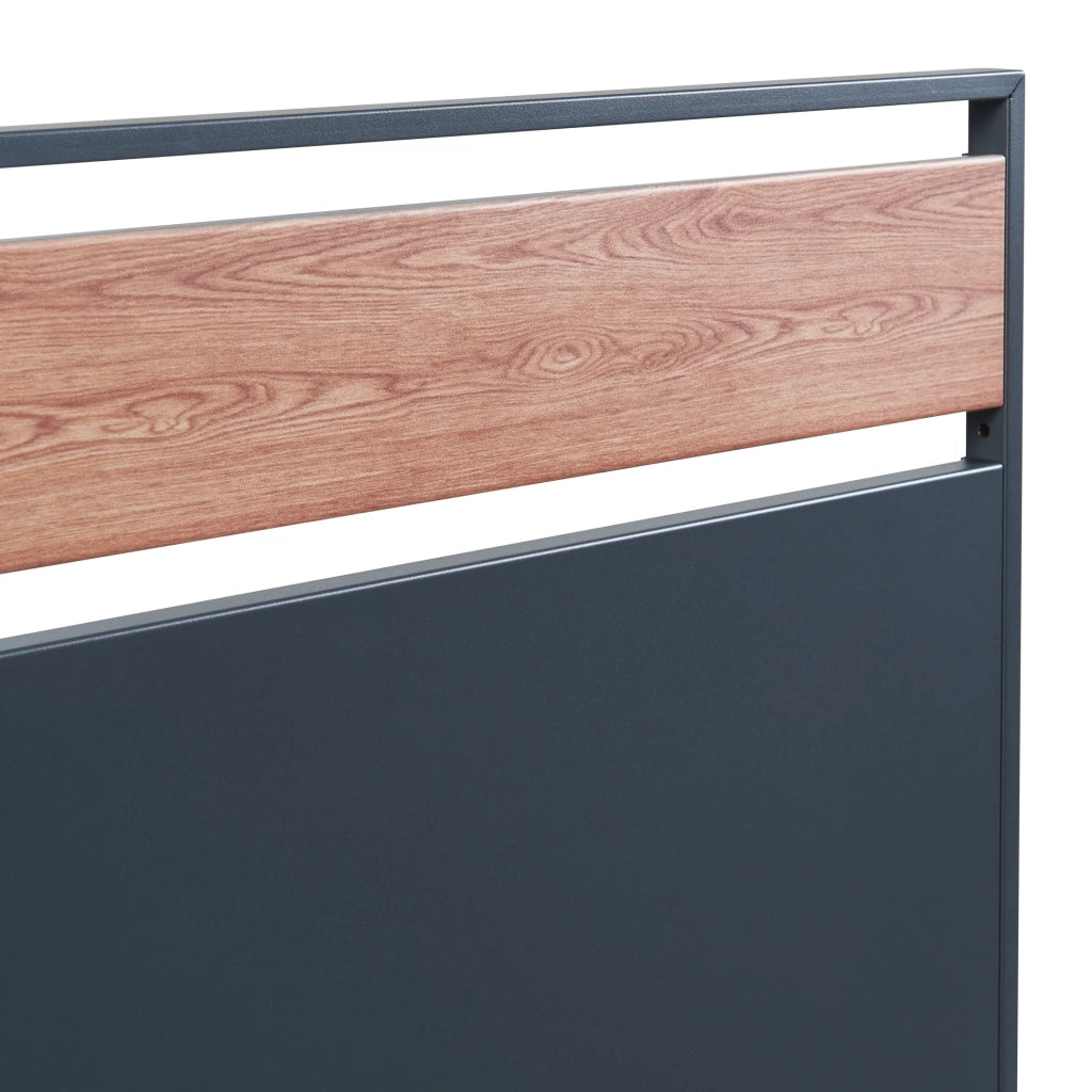 Contenitore per rifiuti in acciaio zincato 120 x 83 x 11 cm effetto legno antracite 03_0009094
