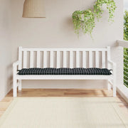 Cuscino per Panca-Cuscini per panchina a Quadri Neri 180x50x7 cm in Tessuto Oxford