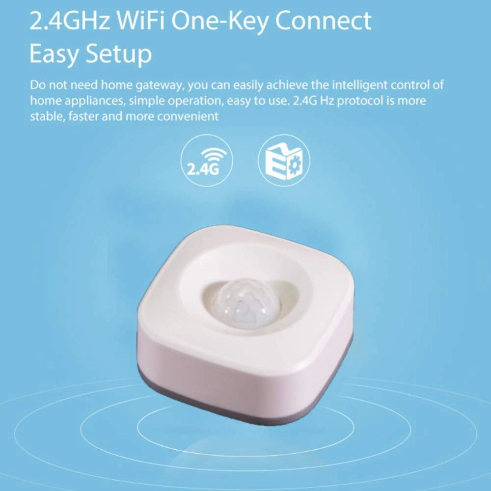 Trade Shop - Sensore Pir Wifi Smart Motion Infrarosso Wireless Rilevatore Movimento X Allarme -