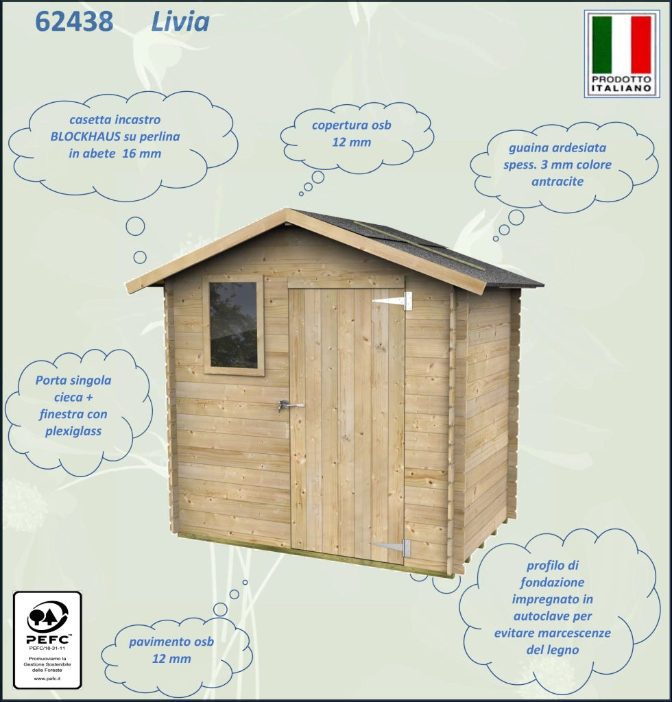 Casetta Bh16 Livia 198X130 Cm Psc+F Pefc