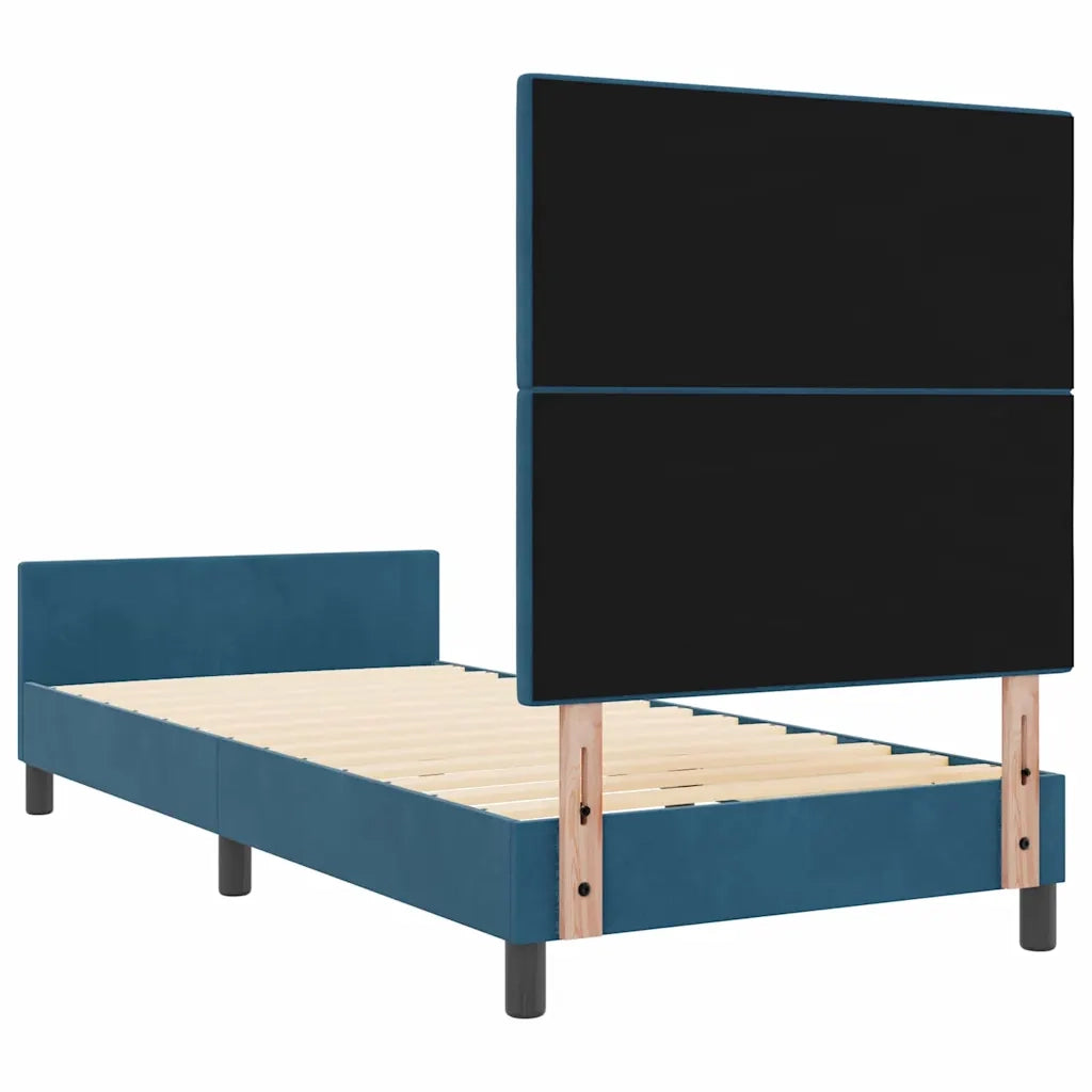Letto a molle con testiera Blu Scuro 90 x 190 cm Velluto 3344913