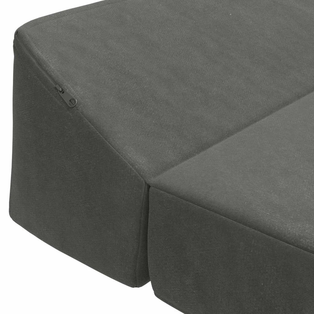 Divano Letto Pieghevole Grigio Scuro 120 x 60 x 49 cm Tessuto