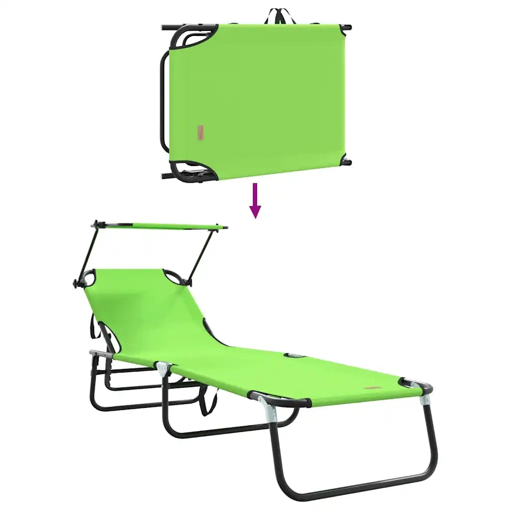 Lettino prendisole pieghevole Verde 190 x 57 x 81 cm Oxford 42003132
