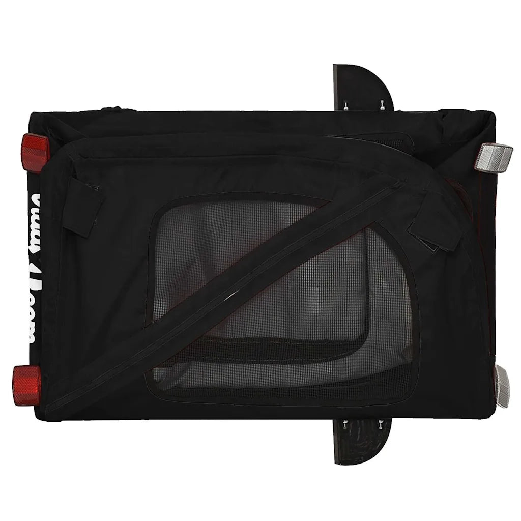 Rimorchio da Bici per Animali Nero Oxford e Ferro CFW1661630