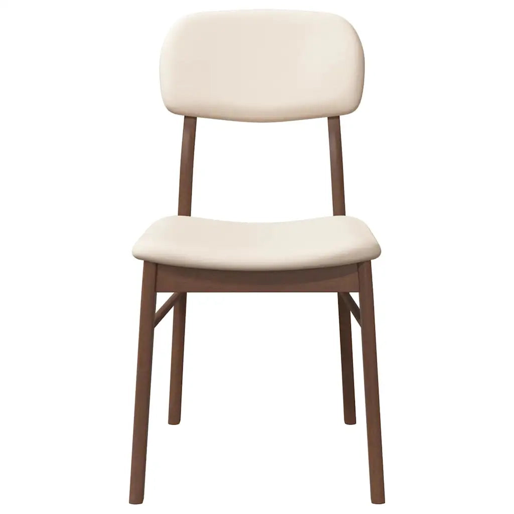 vidaXL Sedie da Pranzo con Cuscini 2pz Marrone Legno Massello di Hevea