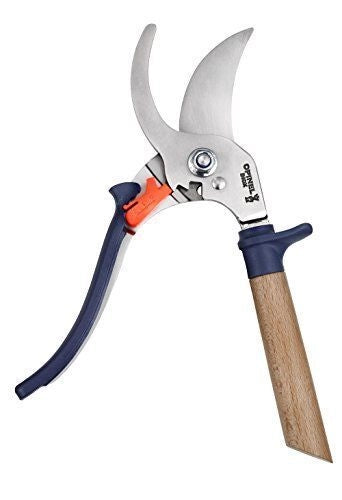 OPINEL 1627 Forbici da Potatura Ardoise Lama Acciaio Inossidabile Manico Faggio Poliamide Regolazione 3 Posizioni Sistema Bloccaggio Chiuso colore Blu