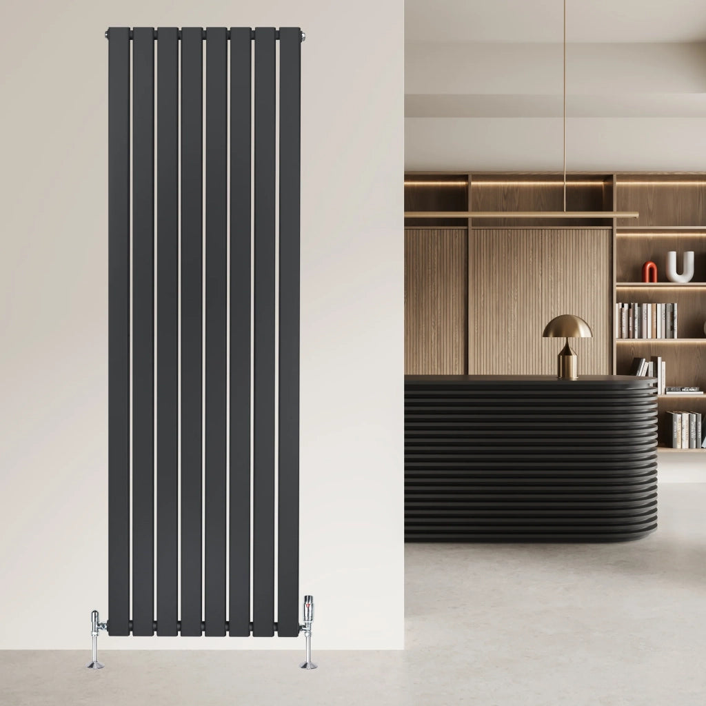 Radiatore Verticale Design Piatto Colonna Singola Antracite 1800x560 mm
