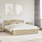 Struttura del letto con testiera Rovere Sonoma 200 x 200 cm 3413154