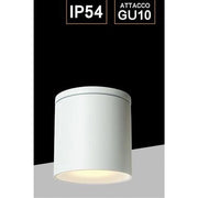 Trade Shop - Applique Da Soffitto A Cilindro Esterno Moderno Lampada Plafoniera Gu10 Ip54 H94 - Bianco