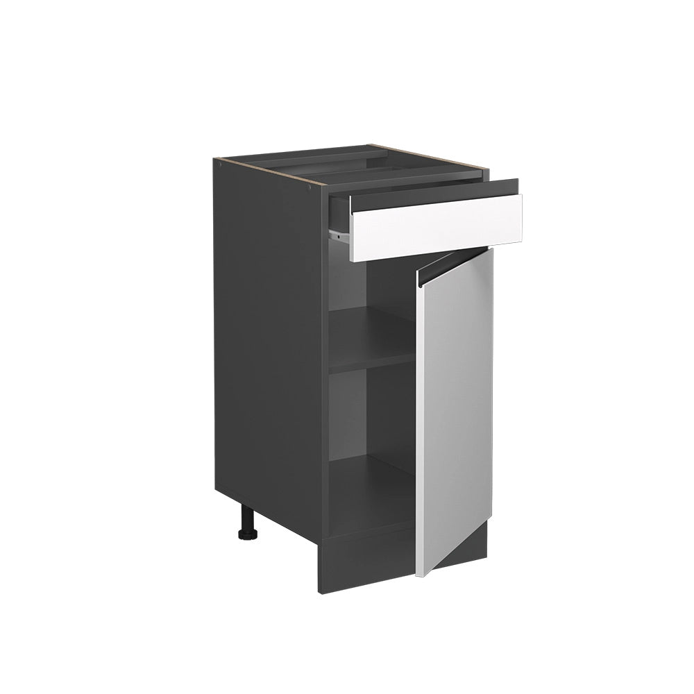 Vicco Mobiletto base per cucina Bianco 40 cm Forma a J, senza piano di lavoro
