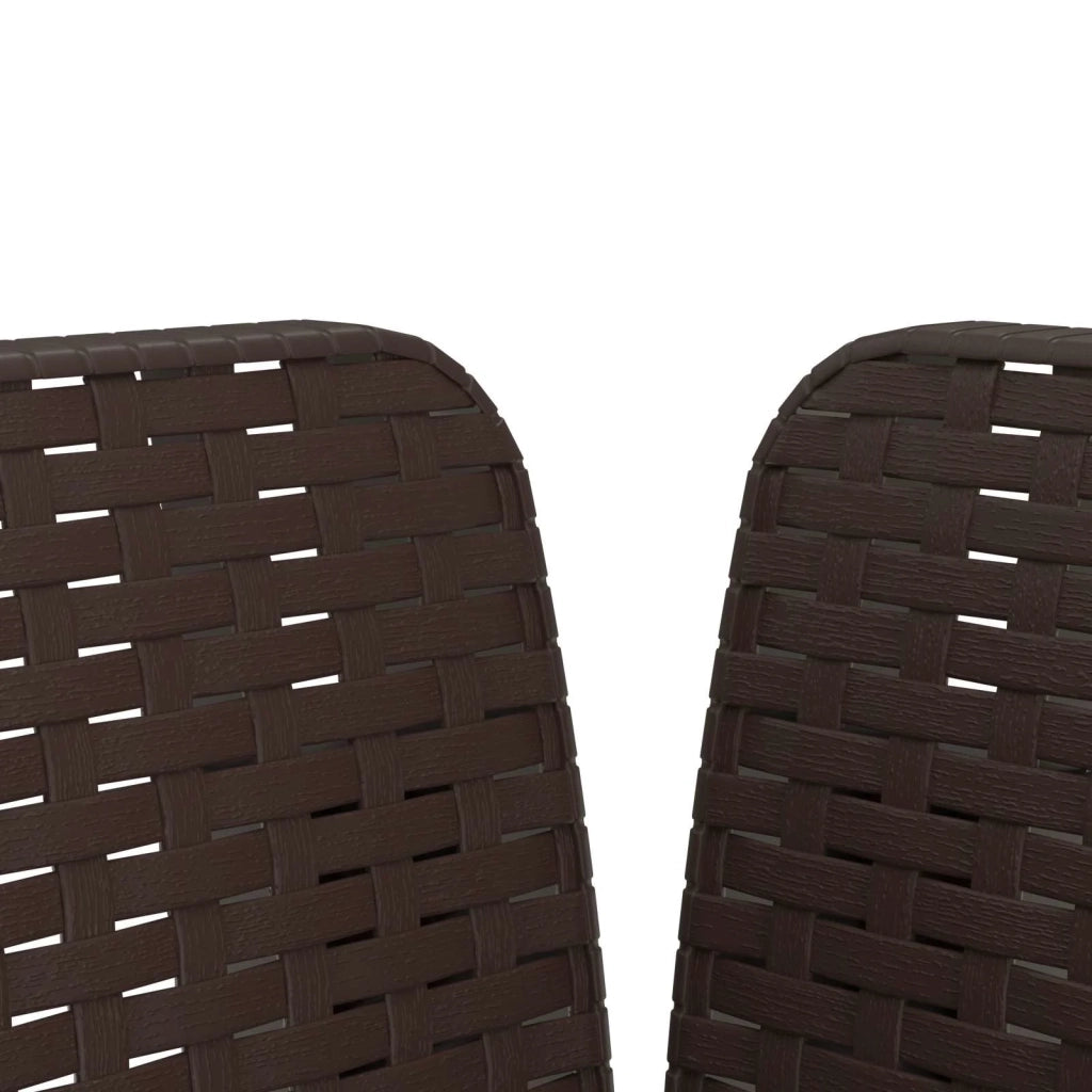 Poltrona a 1 Posto con Cuscino Aspetto Rattan PP Marrone 8011857