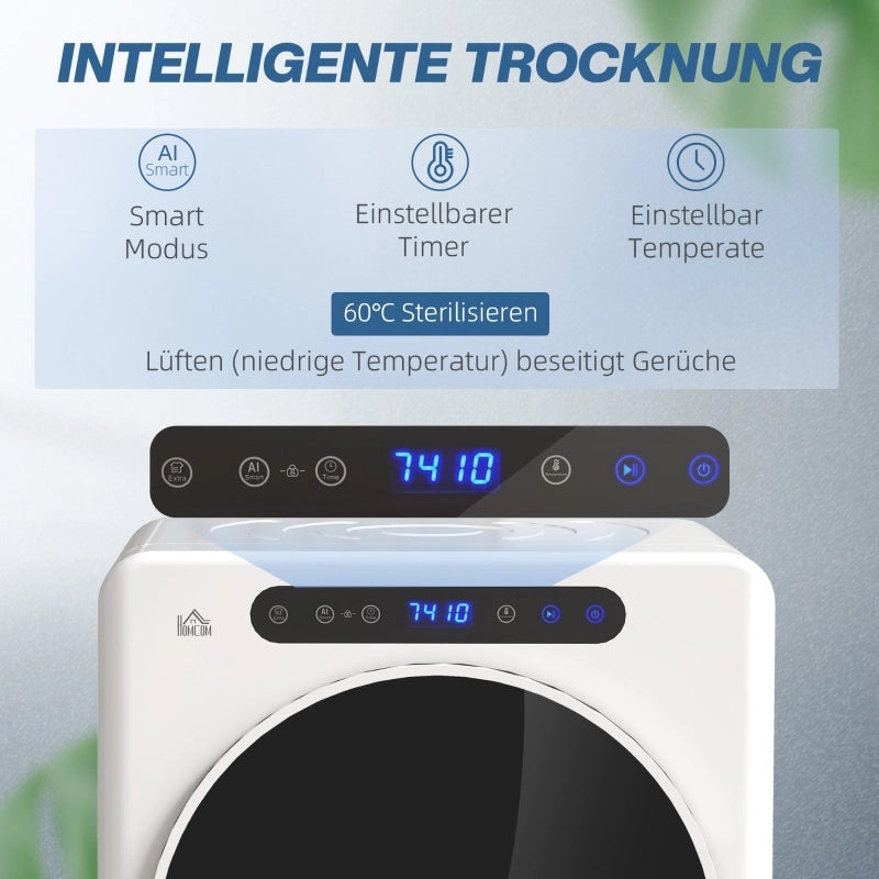 Asciugatrice, 6 programmi, 40-60¡æ, capacit¨¤ 3 kg, compatta, comandi touch, bianca