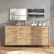 Madia Grondona, Credenza 2 Cassetti, 183x40x90h cm Marrone Rovere Nodi
