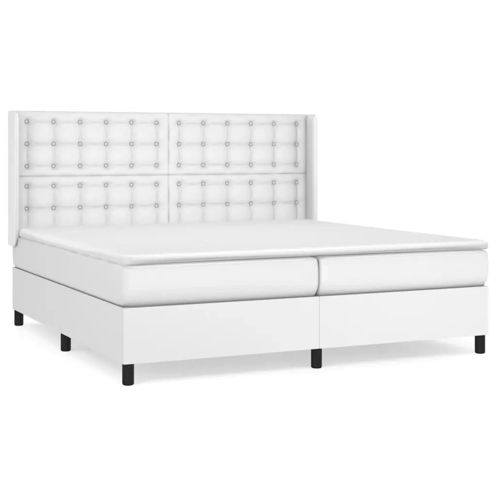 Giroletto a Molle con Materasso Bianco 200x200cm in Similpelle cod mxl 61815