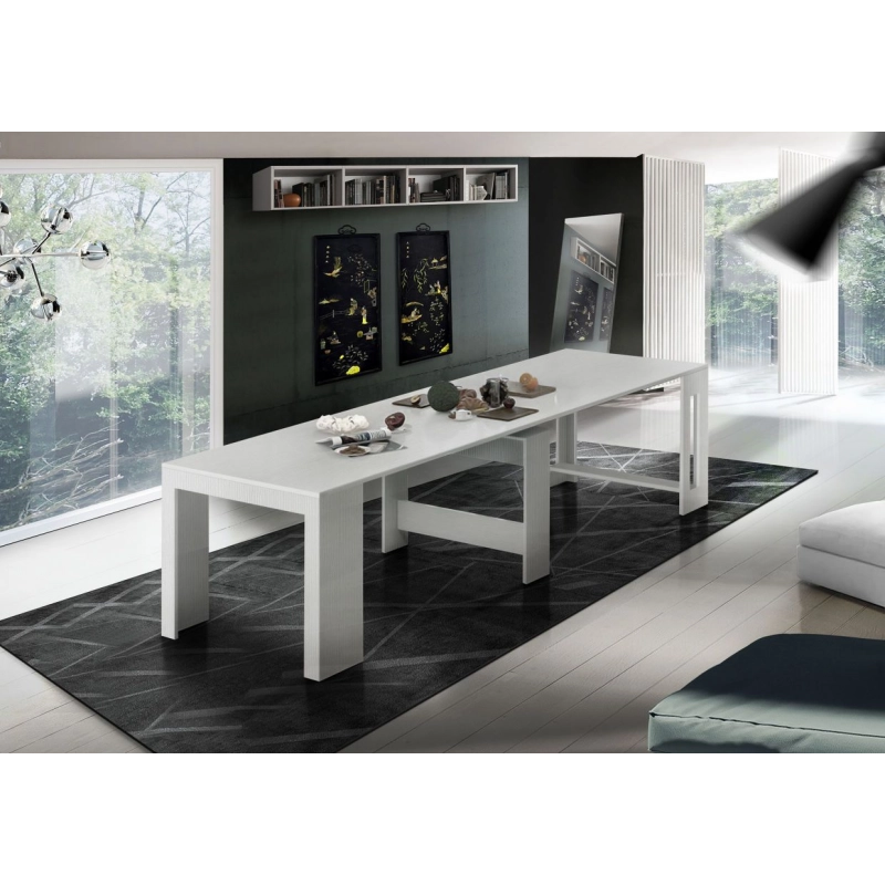 Console Estendibile Pratika – 52cm fino a 3 metri – Larice Bianco