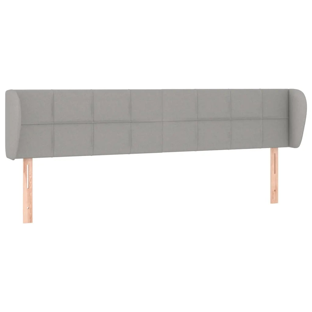 Testiera ad Orecchio Grigio Chiaro 163x23x78/88 cm in Tessuto 3117150
