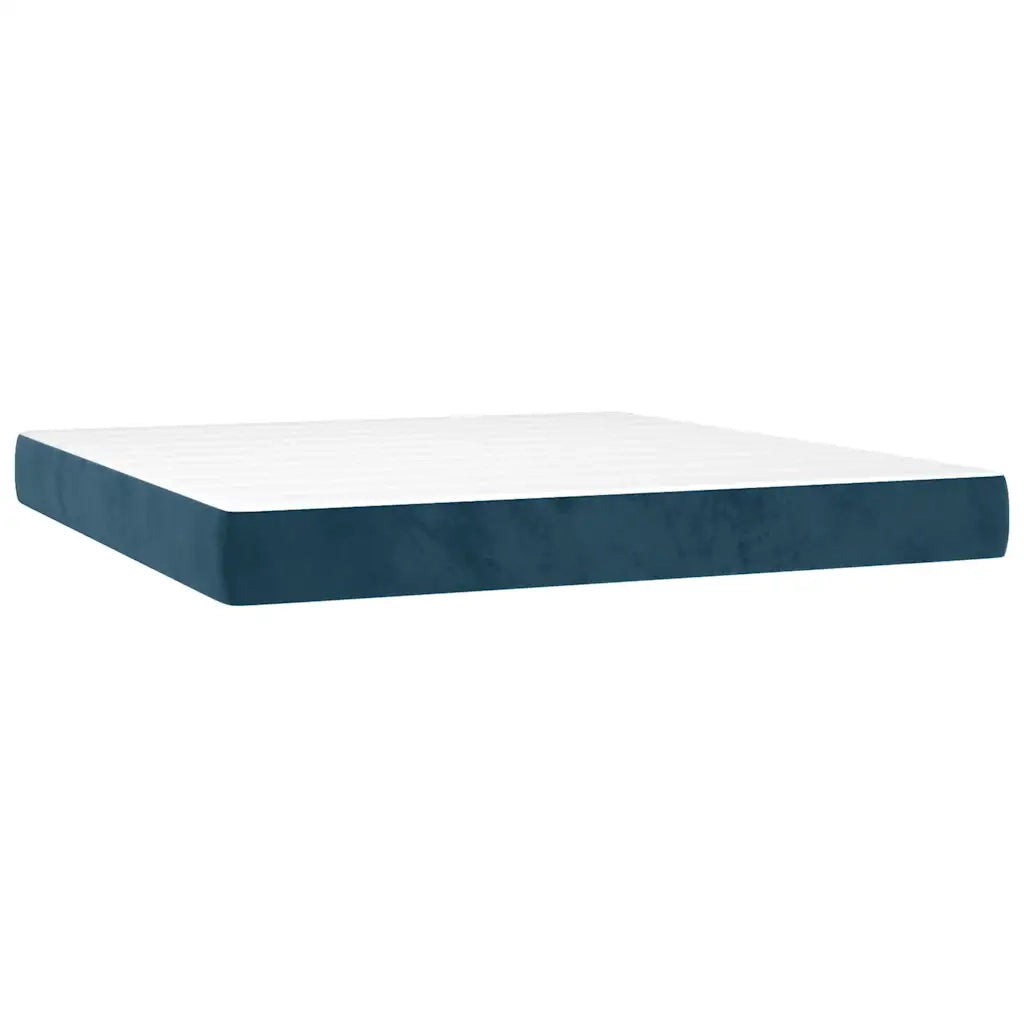 Letto a Molle con Materasso e LED Blu Scuro 180x200 cm cod mxl 74392