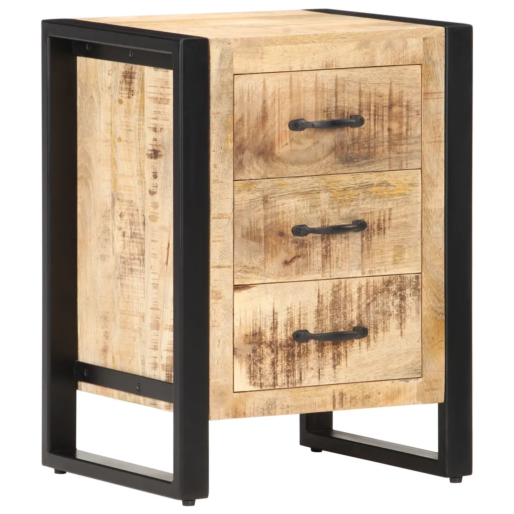 Comodino 40x35x55 cm in Legno Massello di Mango cod mxl 64581