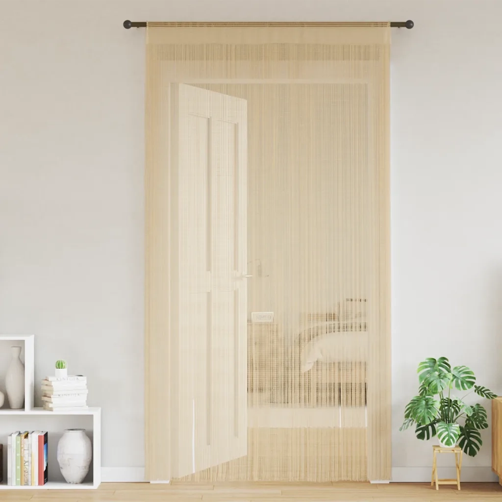 vidaXL 2 Pz Tende a Fili 140x250 cm Beige