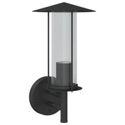 Applique da esterno 17,5 x 17,5 x 33 cm resistente alle intemperie design moderno acciaio inox nero 02_0056565