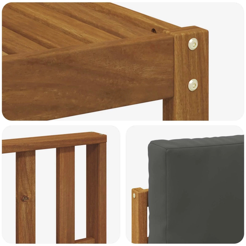 Set di divani da esterno con cuscino 6 pcs Naturale e Antracite 3366005