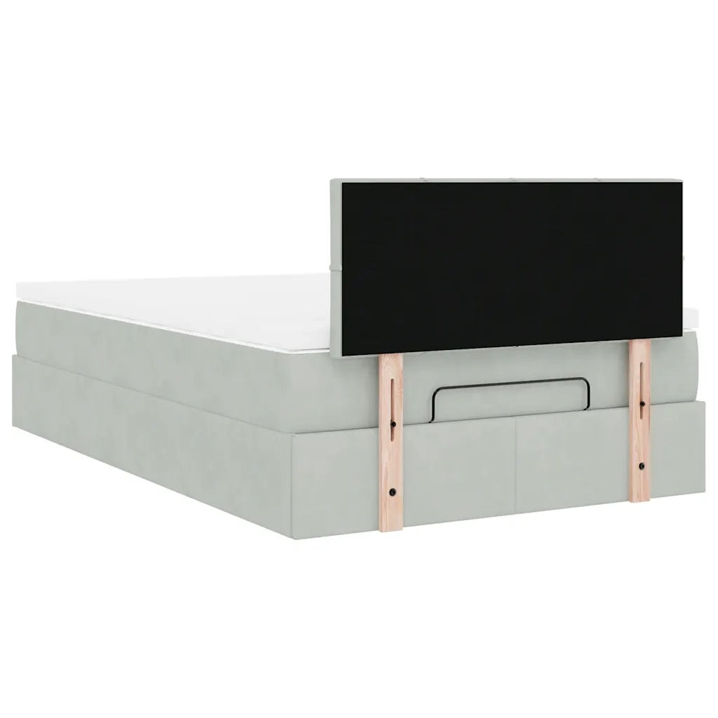 Struttura Letto Pouf con Materasso 120x200 cm Velluto 3312614