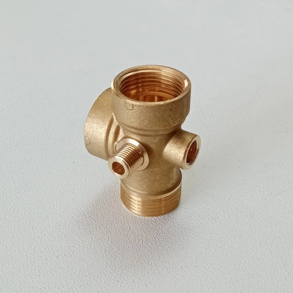 Raccordo 5 vie ottone da 1 per 72mm per autoclave e pressione acqua