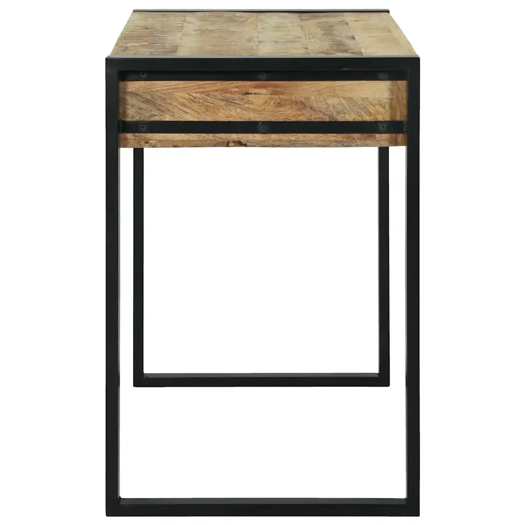 Tavolo da Trucco con specchio-Tavolo da Vanit¨¤ Marrone Legno massello di mango