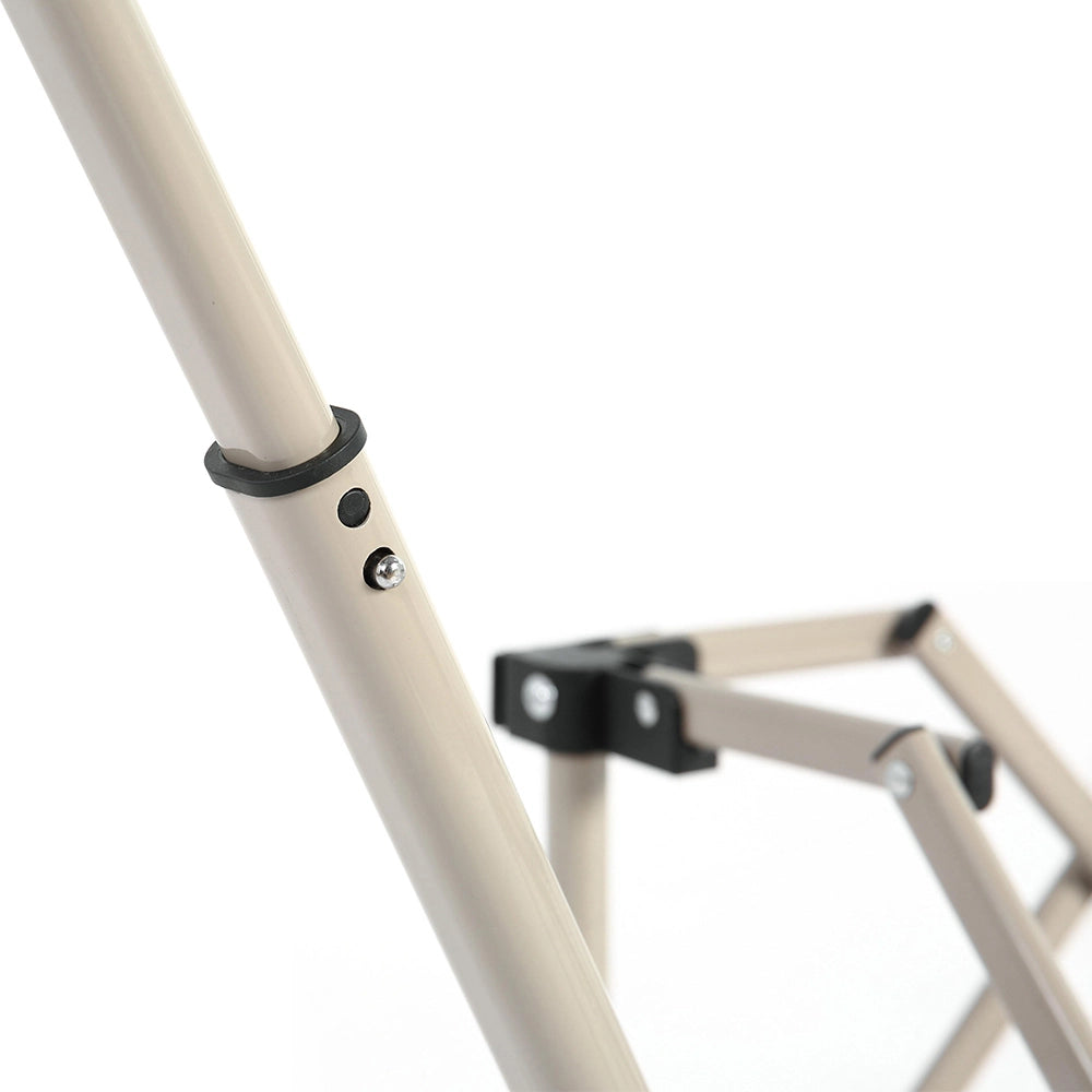 Carrello pieghevole robusto - Xylo - Ruote fuoristrada manico regolabile - Beige