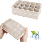 Set di blocchi di ghiaccio in forma di cubo di silicio da 2 con grandi compartimenti quadrati per bevande