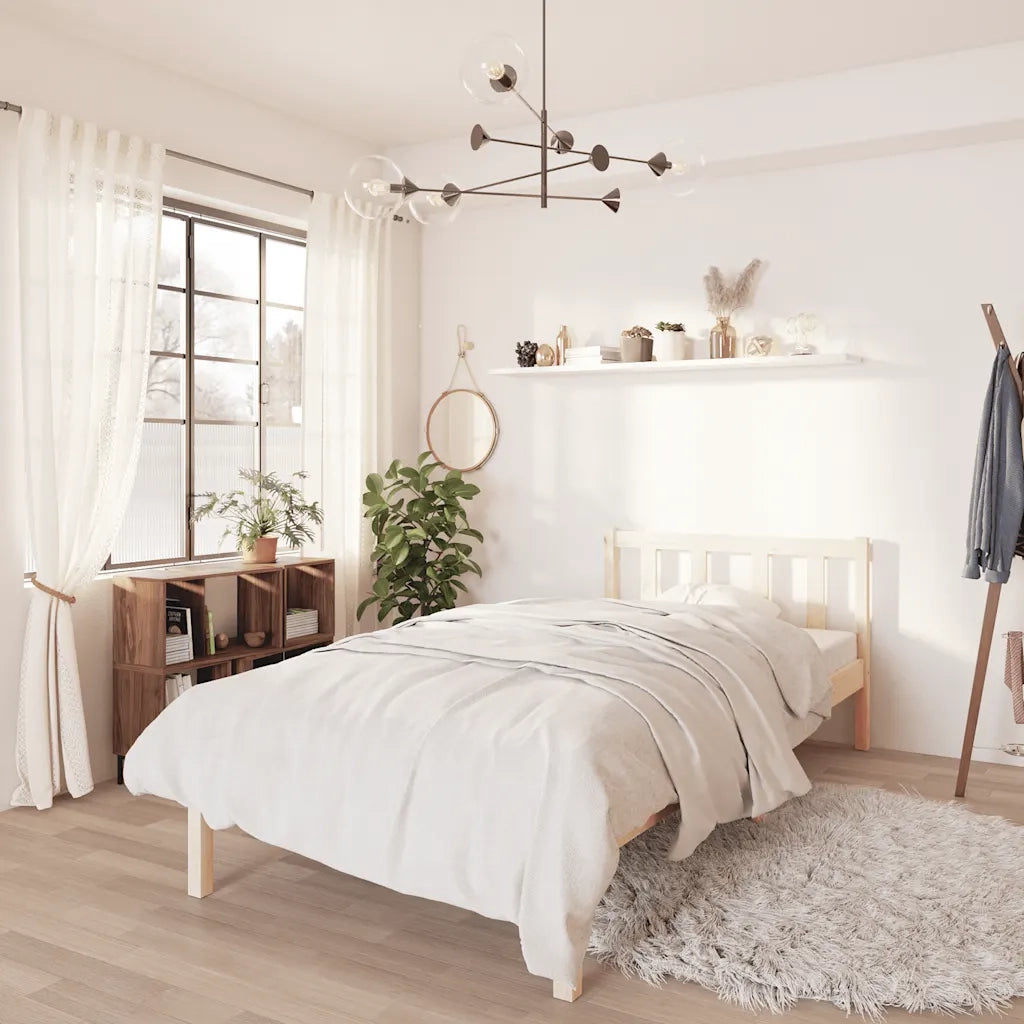 Giroletto-Struttura Letto in Legno Massello di Pino 90x200 cm 990681
