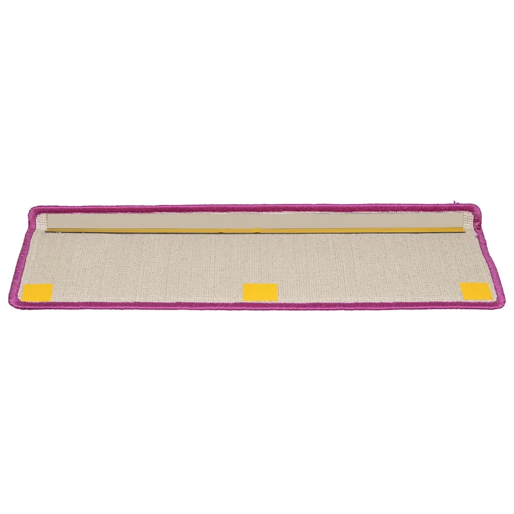 Tappetini per scale 15 pz | Gradini per Scale 65x21x4 cm Viola Bordo rettangolare