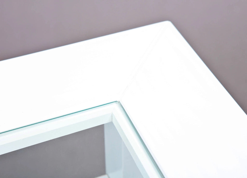 Minturno, Tavolino da Salotto 2 Cassetti, 115x60x45h cm Bianco