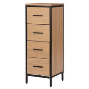 Arredobagno - Armadio per bagno - Armadio - Scrittoio - Resistente all'umidità - Marrone/nero - 4 ante