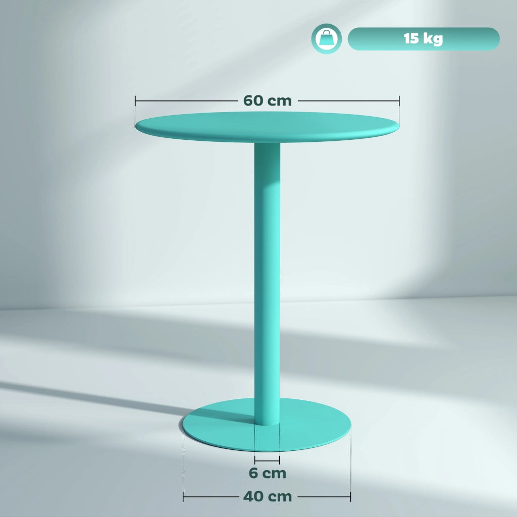 Tavolo da pranzo rotondo per 2 persone ¨C zephmum ¨C Verde, Acero, ?60x72 cm