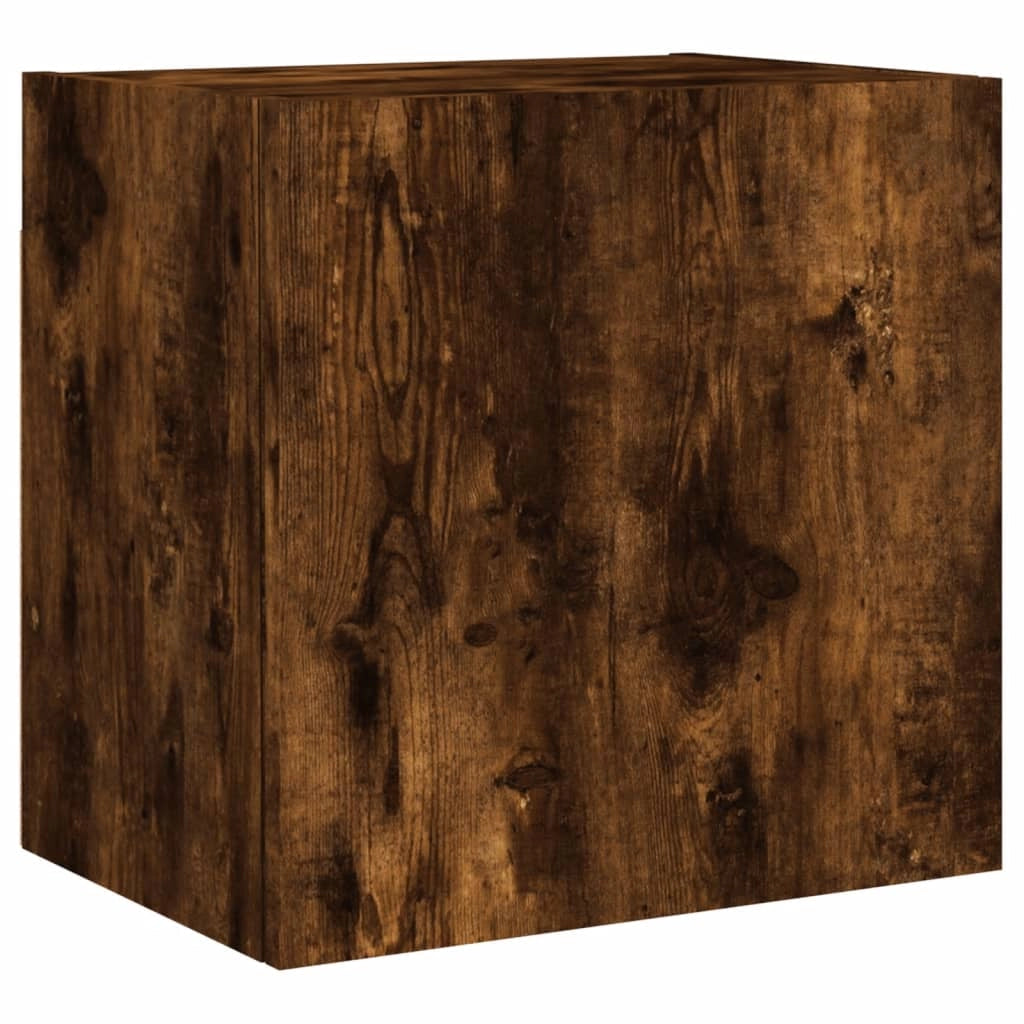 Mobile TV multimediale scaffale TV credenza mobile TV sala da pranzo soggiorno camera da letto 4 pezzi rovere affumicato legno ingegnerizzato marrone 02_0029242