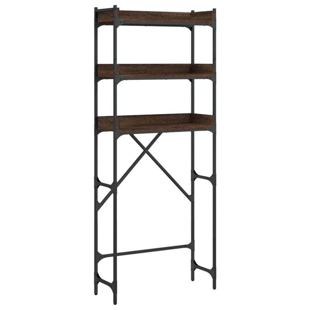 Scaffale per Lavatrice Rovere Marrone 67x25x163 cm Multistrato