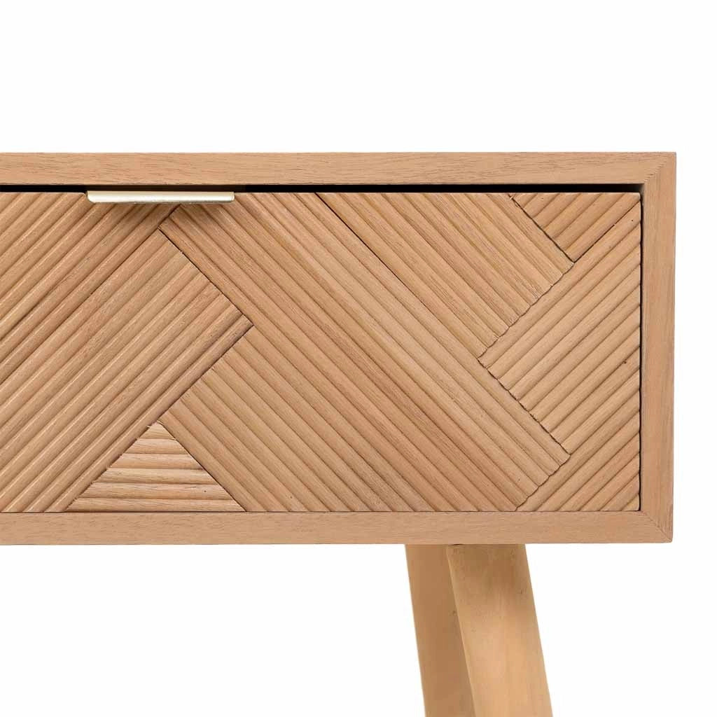 Mobile da ingresso in legno con 2 cassetti marroni 99x34x78