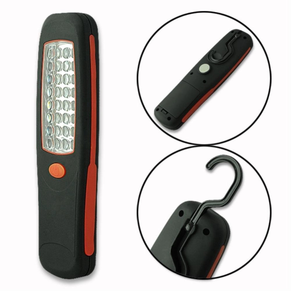 Trade Shop - Torcia Lampada Calamita Gancio 30 Led + 7 Led Per Casa Auto Ufficio Emergenza -