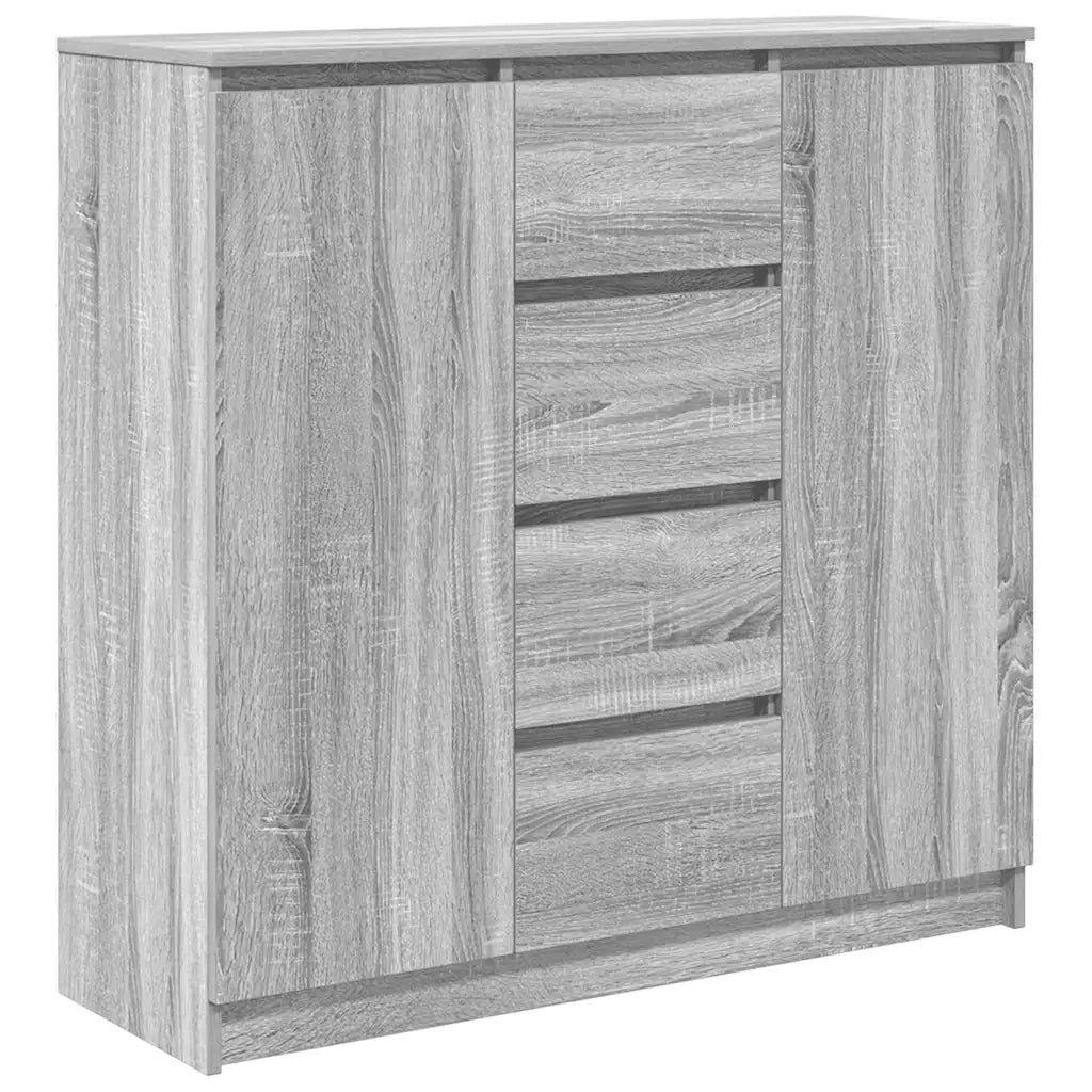 Credenza con Cassetti-Buffet-Armadio da cucina Grigio Sonoma 100,5x35x98,5 cm Truciolato