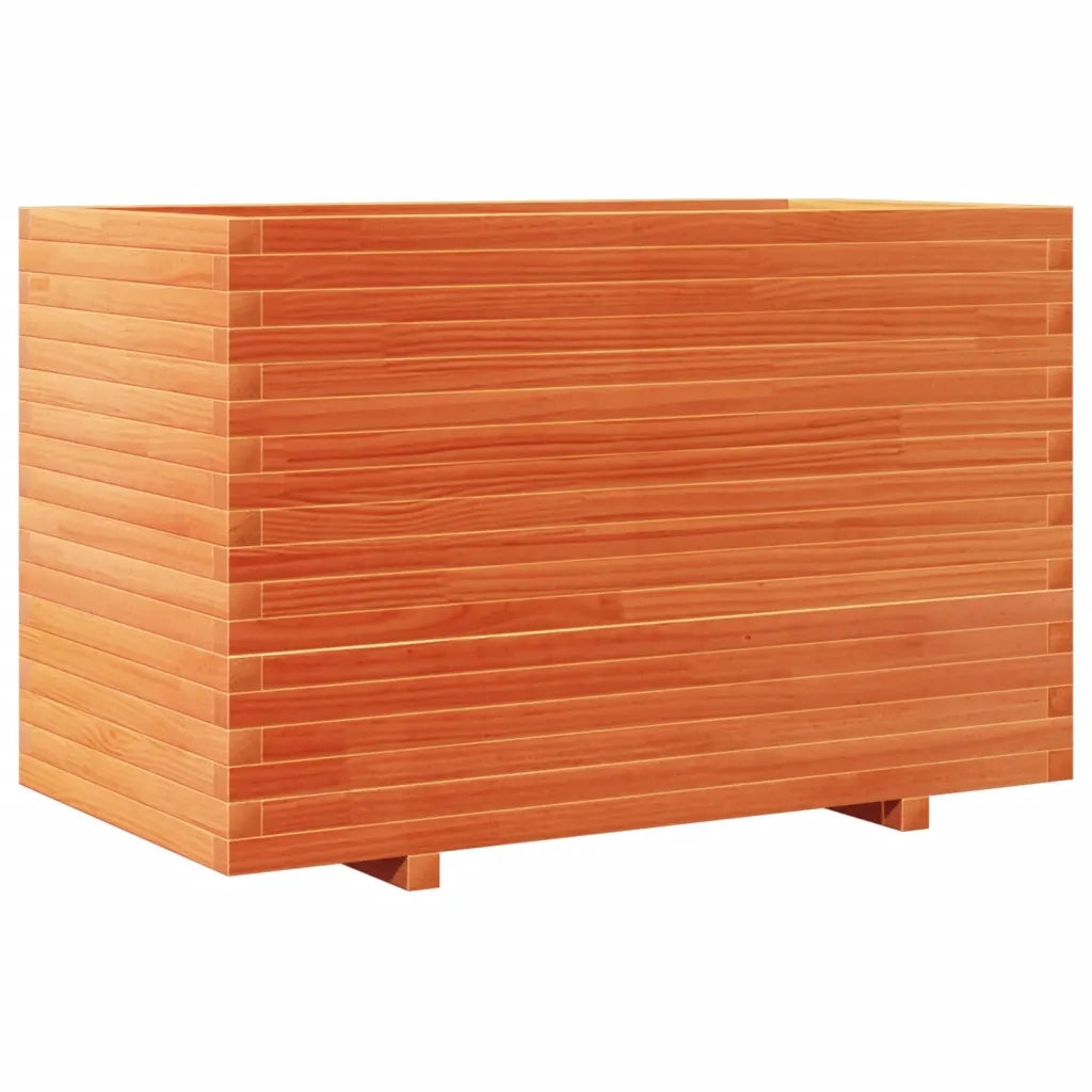 Fioriera Giardino-Vaso da Esterno-Contenitore per Piante Marrone Cera 110x60x72 cm Legno Massello Pino