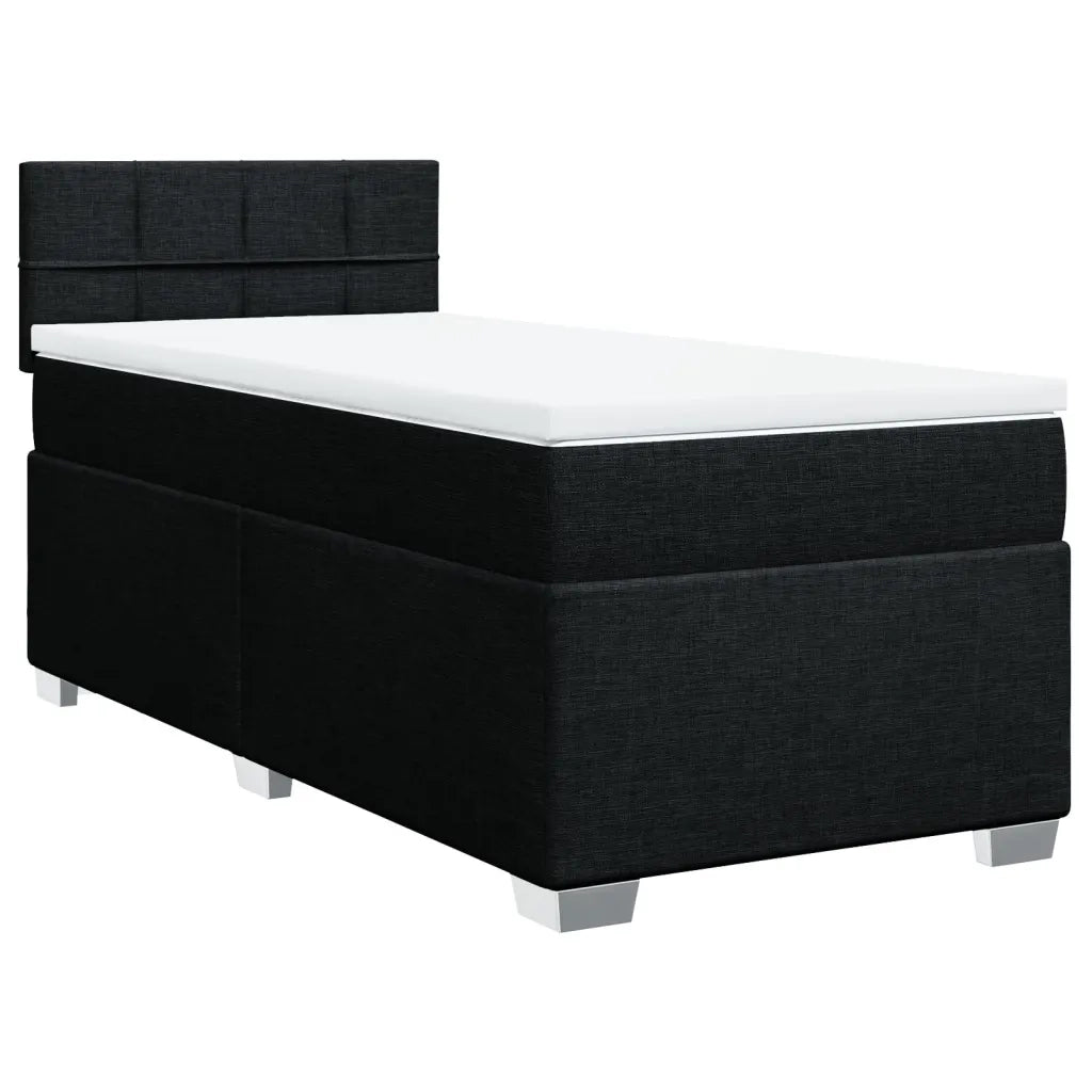 Giroletto a Molle con Materasso Nero 90x190 cm in Tessuto 3285745
