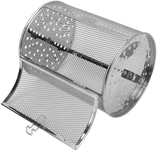 Griglia Rotativa a 360° - Cesti da Griglia Rotanti - Accessorio da Griglia da 17,8 cm - Ideale per la Cucina - Adatto per Grills - In Acciaio Inox