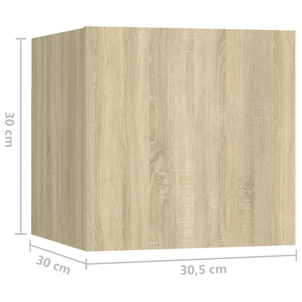 Set di Mobili Porta TV 7 pz Rovere Sonoma in Legno Multistrato 3079033