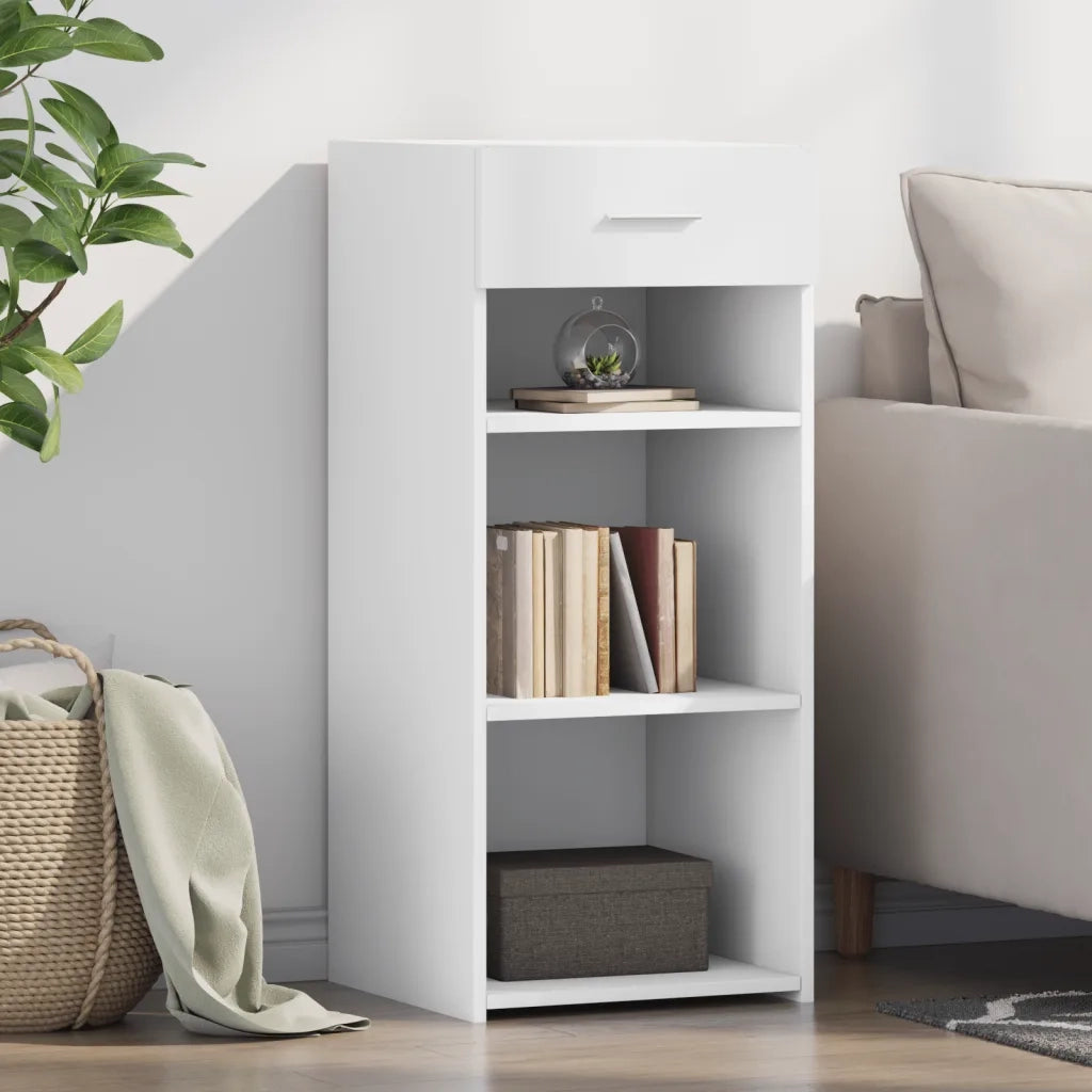 Credenza | Madia | Buffet da pranzo | Armadio da pranzo Bianca 40x42,5x93 cm in Legno Multistrato