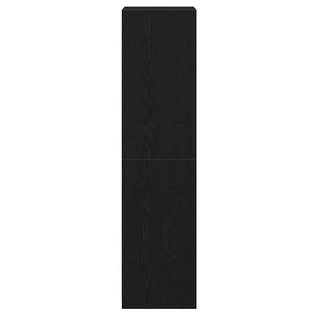 Mobiletto moderno indipendente con spazio interno 50 x 50 x 200 cm in legno di rovere nero 02_0055937