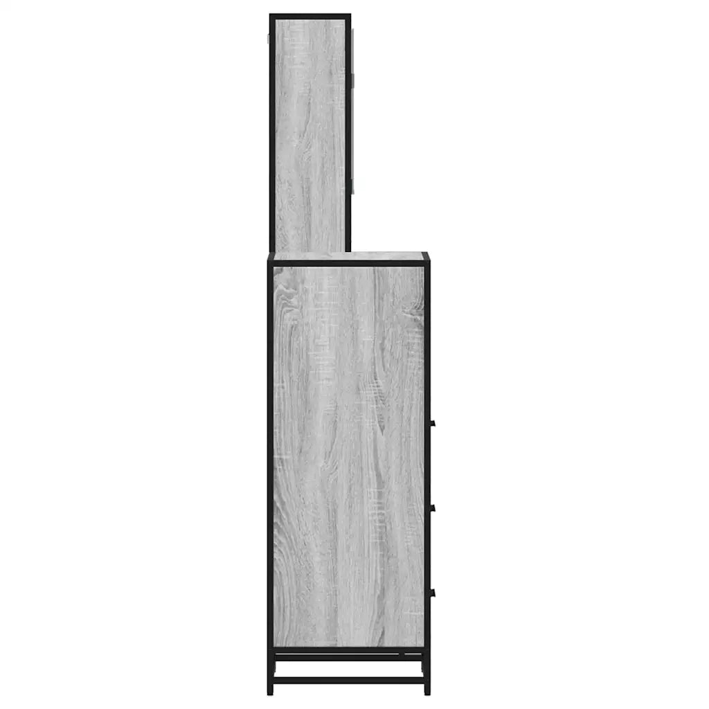 Set Mobili da Bagno 3 pz Grigio Sonoma in Legno Multistrato